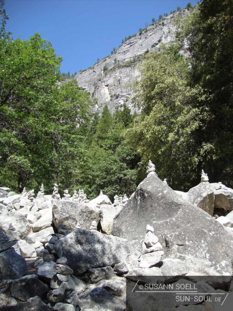 Steingarten am Mirror Lake im Yosemite National Park