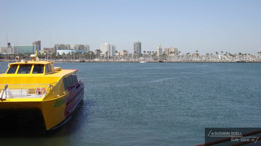 Blick auf die Skyline von Long Beach.