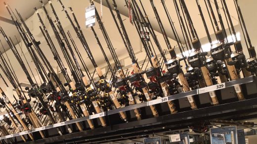 Anglerbedarf im Supermarkt Gekås in Ullared